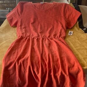 Old Navy Orange T-Shirt Dress